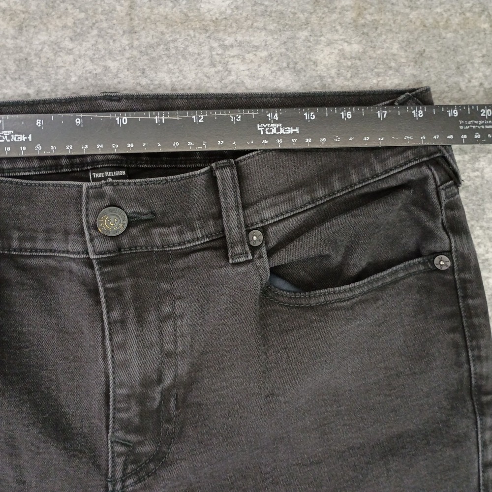 True Religion Mens 36 Rocco Relaxed Skinny Black Jeans Casual Stretch - Picture 11 of 14
